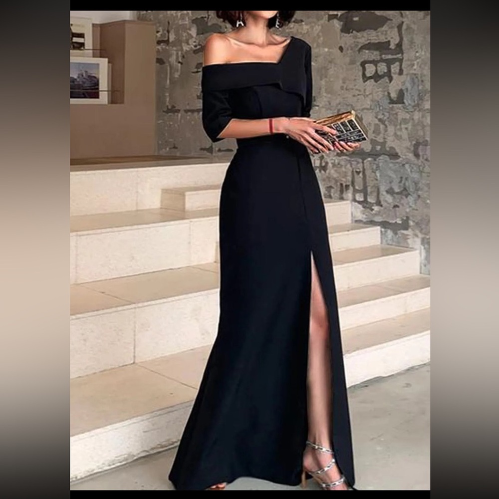 SOLD✨LAST PRICE🍒🤍 STYLEWE regular fit evening black maxi dress 💐 - Picture 2 of 16